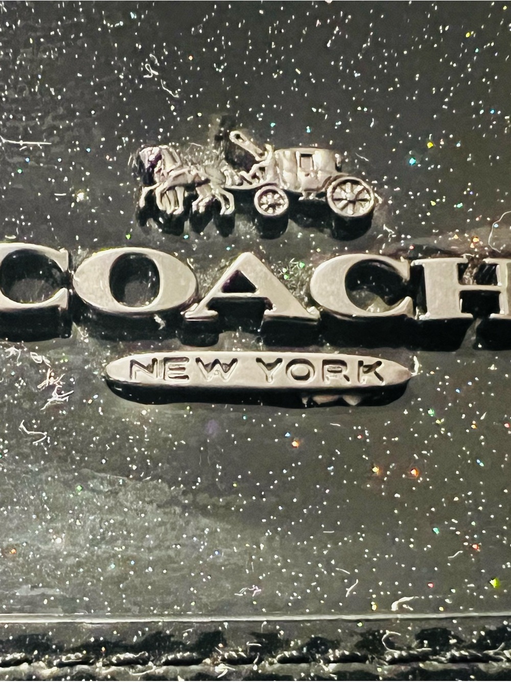 Coach X Nasa Black Glitter Mini Domed Satchel Sierra … - Gem